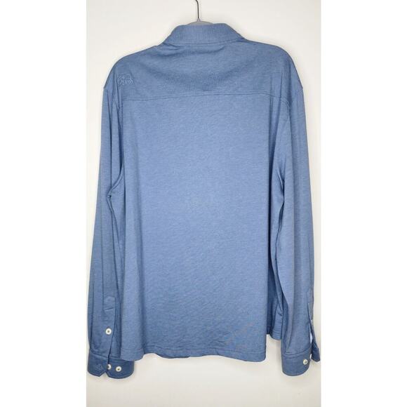 The Normal Brand Shirt Mens Large Long Sleeve Button Down Blue Cozy Stretch - Picture 2 of 6